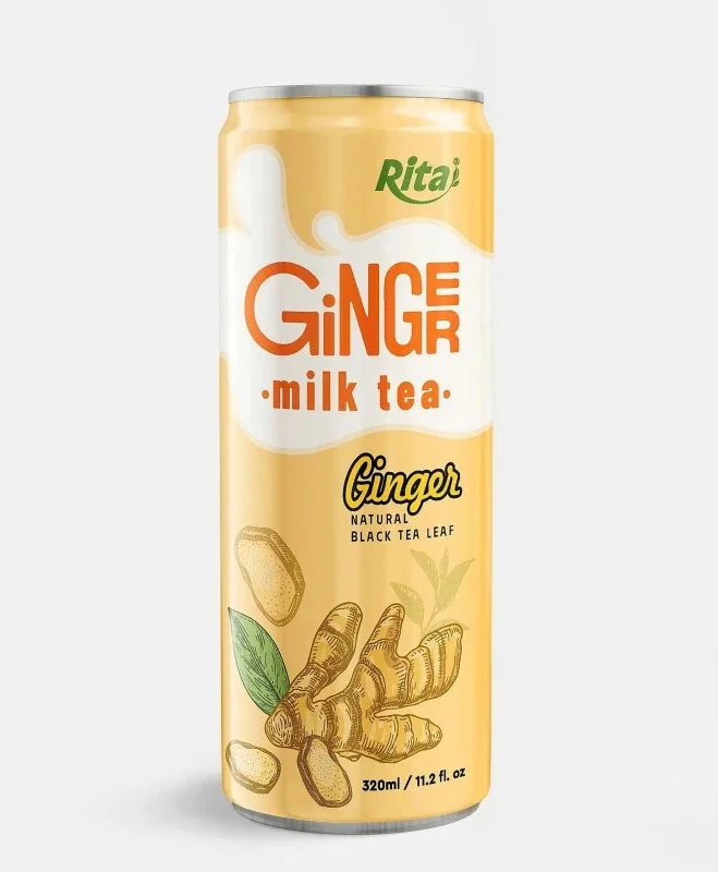 Ginger Milk Tea Natural Black Tea 320ml Sleek Can