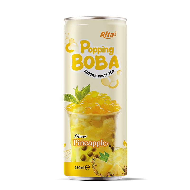 Beverage Distributors Pineapple Flavor Bubble Tea 250ml Can