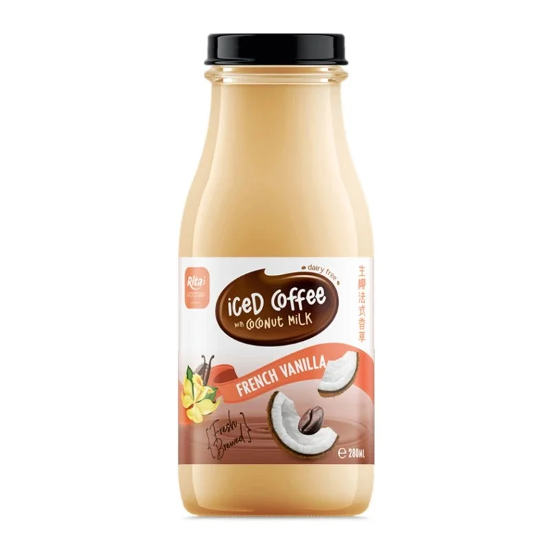 Iced Coffee With Coconut Milk French Vanilla 9.5 Fl Oz Glass Bottle