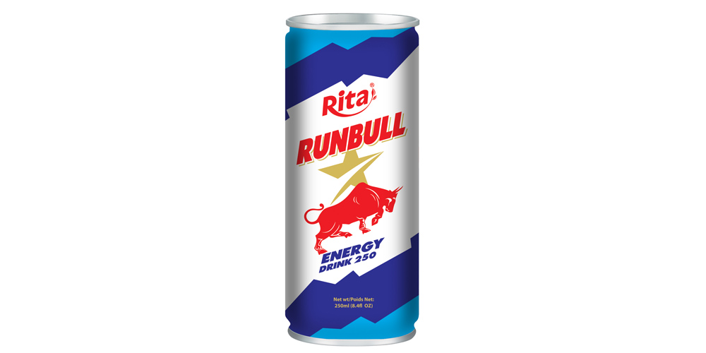 runbull energy 250ml tin can from RITA INDIAN