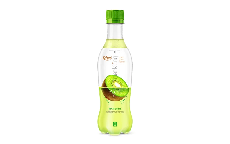 OEM Sparkling fruit kiwi juice  flavor 400ml Pet bottle