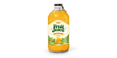 Orange fruit juice 340ml glass bottle from RITA India