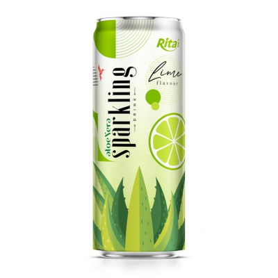 sparkling drink aloe vera juice lime flavour