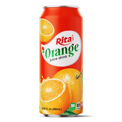 Manafacturer Beverage 490ml Can Orange Juice Drink