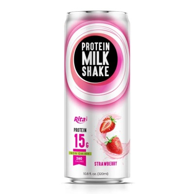 Supplier OEM Brand 10.8 FL Oz (Non-Dairy) Protein Milk Shake With Strawberry Juice