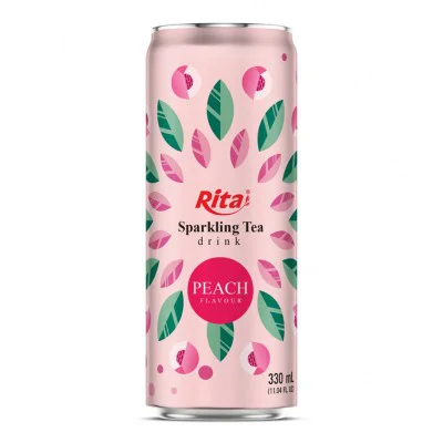 RITA-US-1221181071:Best-Sparkling-Tea-drink-peach-flavour-330ml-sleek-can
