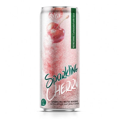 Beverage Distributors Sparkling Water Mix Cherry Flavor 320ml Sleek Can