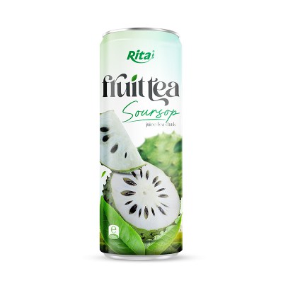 RITA-US-2106689776:320ml_Sleek_alu_can_Soursop_juice_tea_drink_healthy_with_green_tea_non-alcoholic