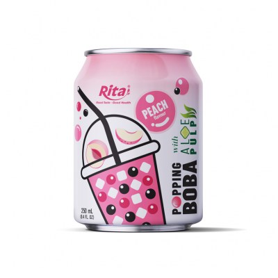 Wholesale Price 8.4 Fl Oz Cans Bubble Tea Mix Peach Flavor