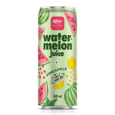 Wholesale Company 320ml Sleek Can Rita Watermelon Juice With Pineapple Drink