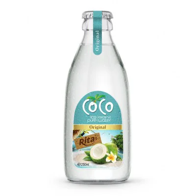 250ml glass bottle 100 pure original Coconut  water own brand