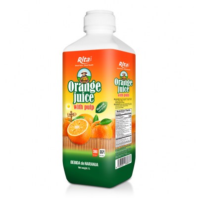 Manufacturers Natural And Pure 1L PP Bottle Orange Juice With Pulp Drink