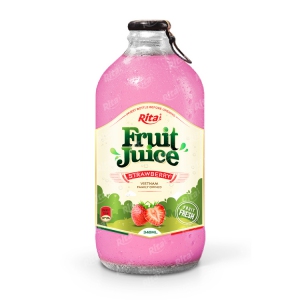 Strawberry fruit juice 340ml glass bottle 
