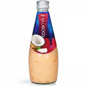 Coconut milk with coffee flavor 290ml glass bottle 