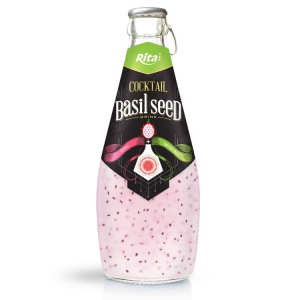cocktail flavor guava + dragon fruit with basil seed 290ml 