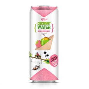 high quality coconut water with strawberry flavour 330ml