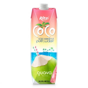 Pure coconut water with guava juice brands 1L