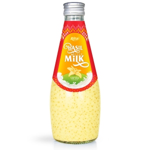 fruit juice brands vanilla with Basil seed Milk 290ml