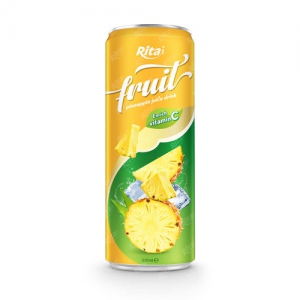 pineapple fruit juice enrich vitamin C in 320ml tin can