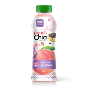 Peach chia seed drink 