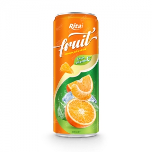 fruit orange juice enrich vitamin C in 320ml can