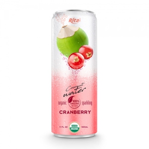 Coco Organic Sparkling with cranberry in  320ml  can