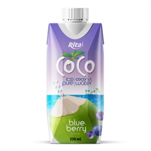 Coconut Water with Blueberry Juice