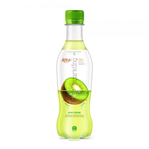 OEM Sparkling fruit kiwi juice  flavor 400ml Pet bottle