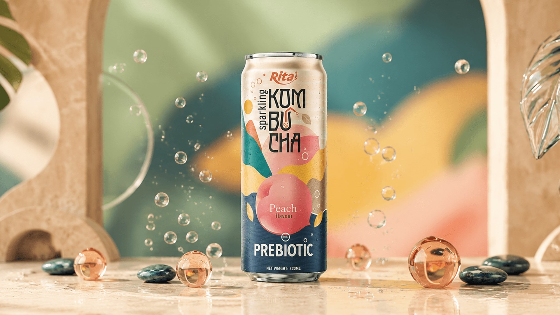Kombucha Green Tea 250ml Glass Bottle
