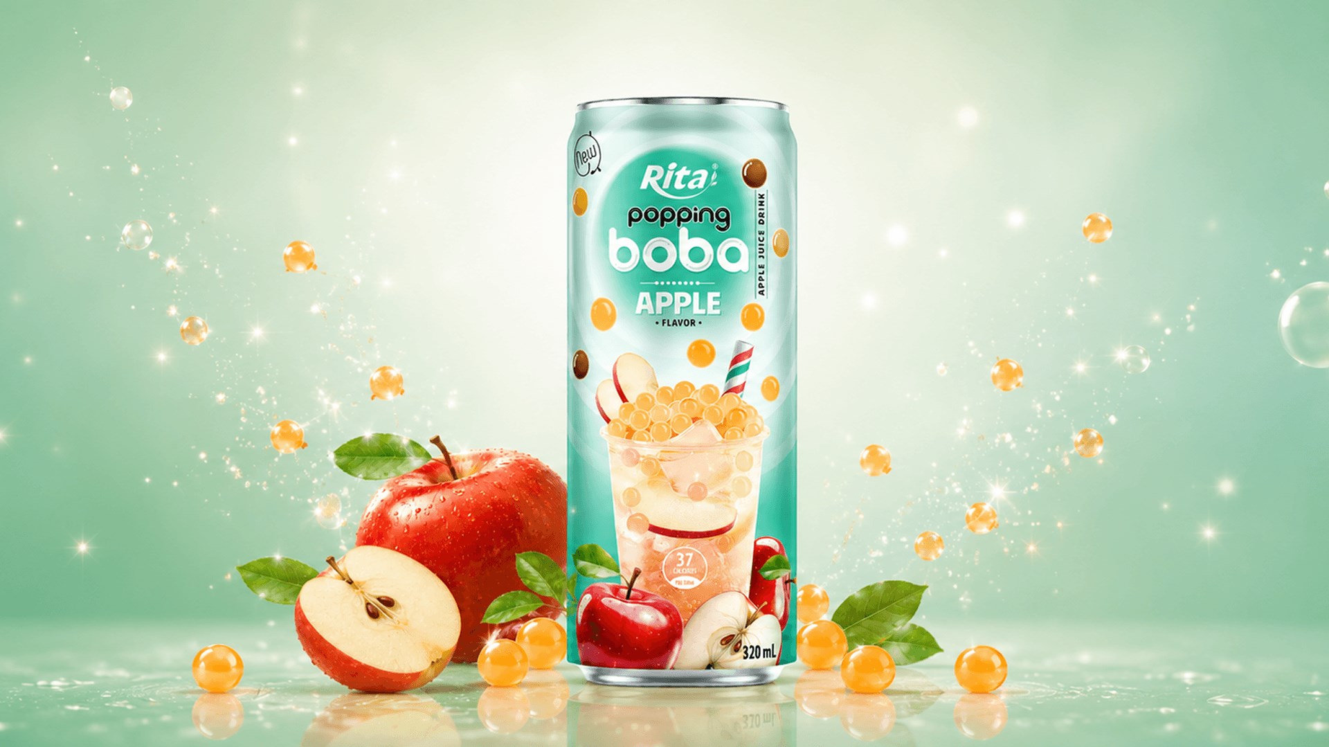 Popping Boba Bubble Tea Mix Pineapple 8.4 Fl Oz Can