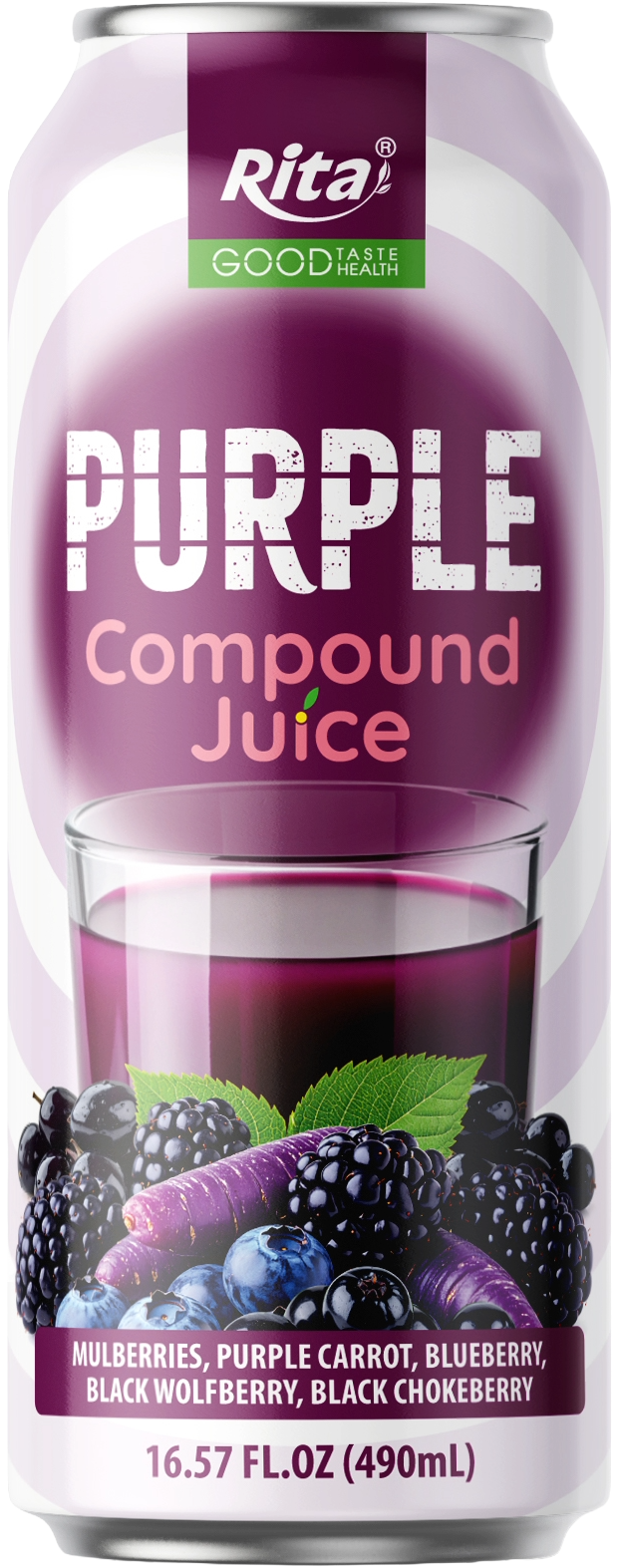 Rita Purple Compound Juice Mulberry Blueberry 490ml Can